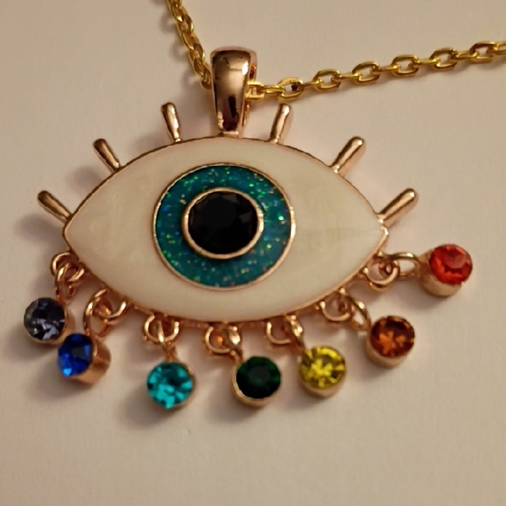 Colorful Evil Eye Pendant Necklace